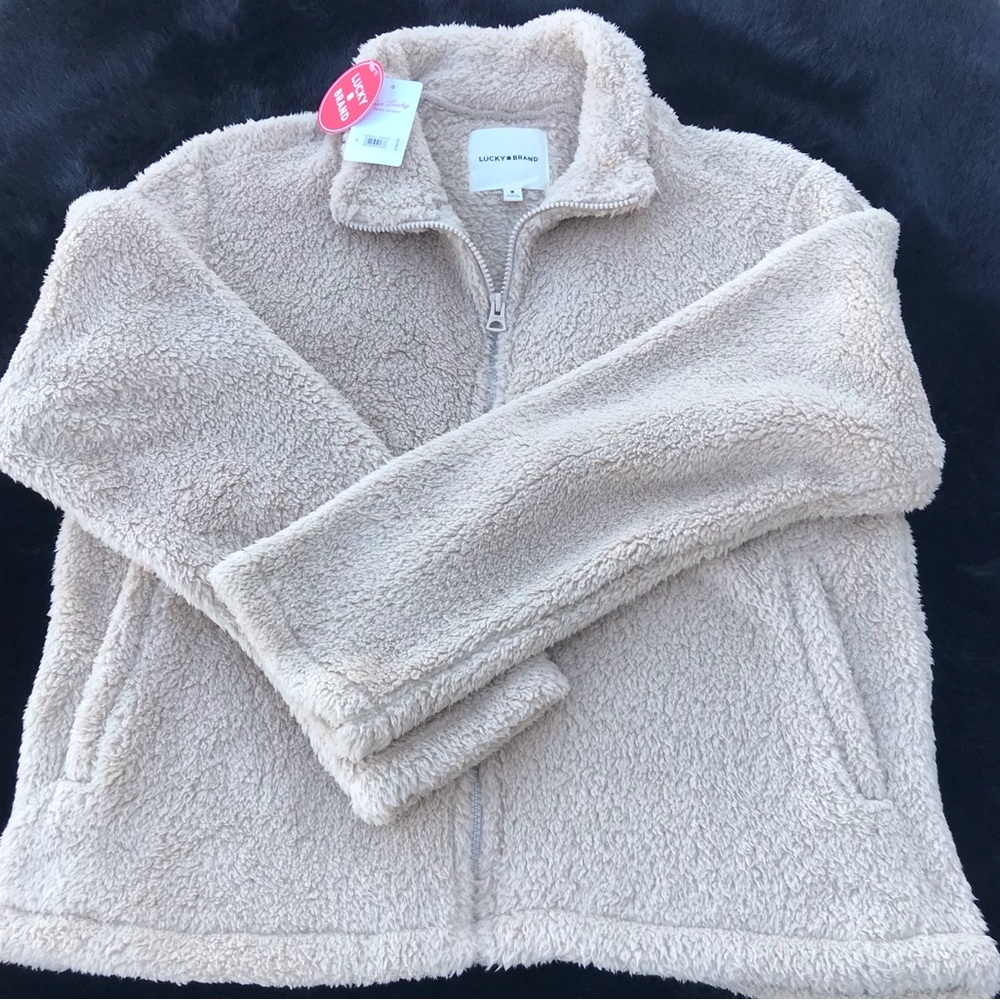 Lucky Brand Tan Sherpa Jacket Size M